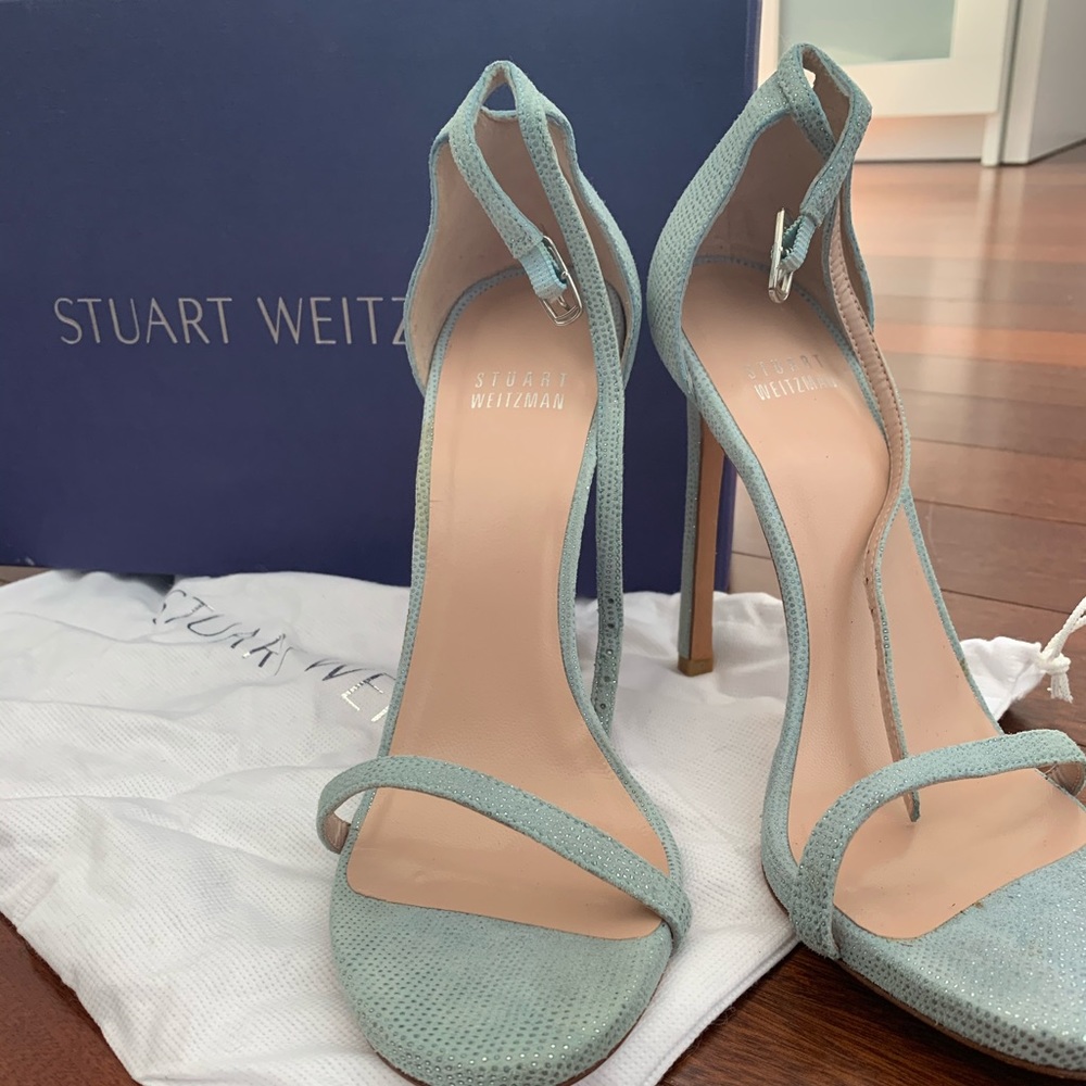Stuart Weitzman Nudist Sandal - Baby Blue Size 7